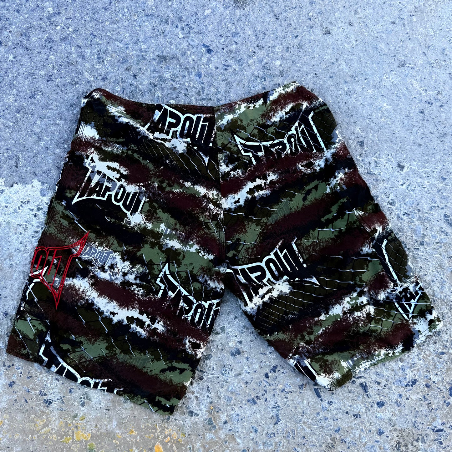 Tapout Fight Shorts – Camo Chainlink
