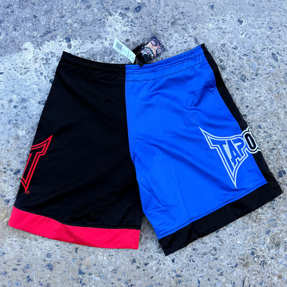 Tapout Fight Shorts – BLOODY BLACK AND BLUE